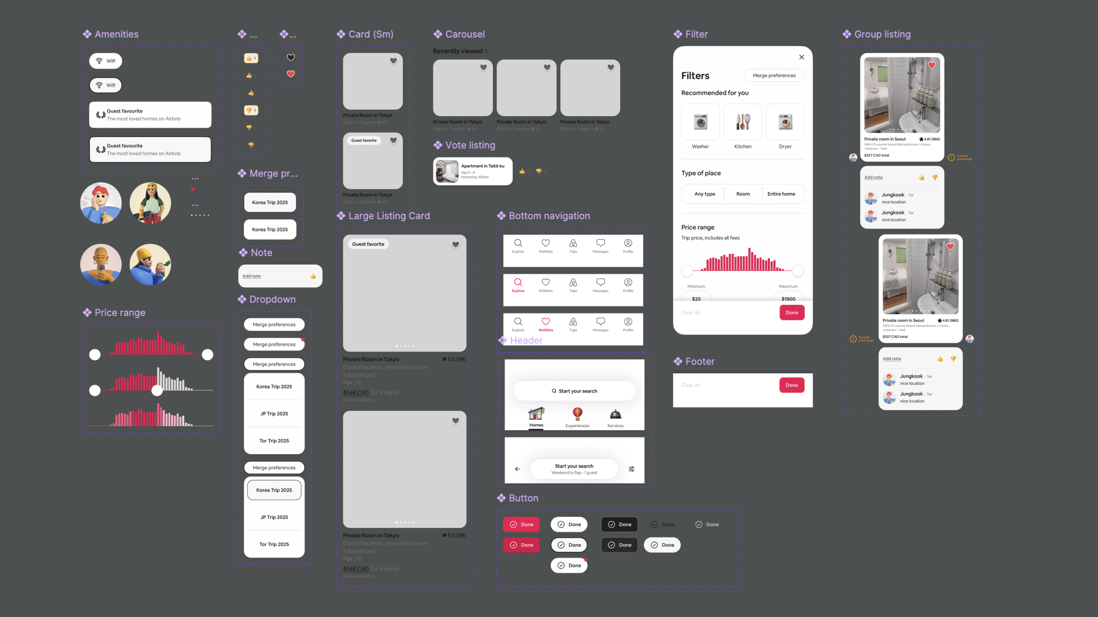 Airbnb design system study — slide 1
