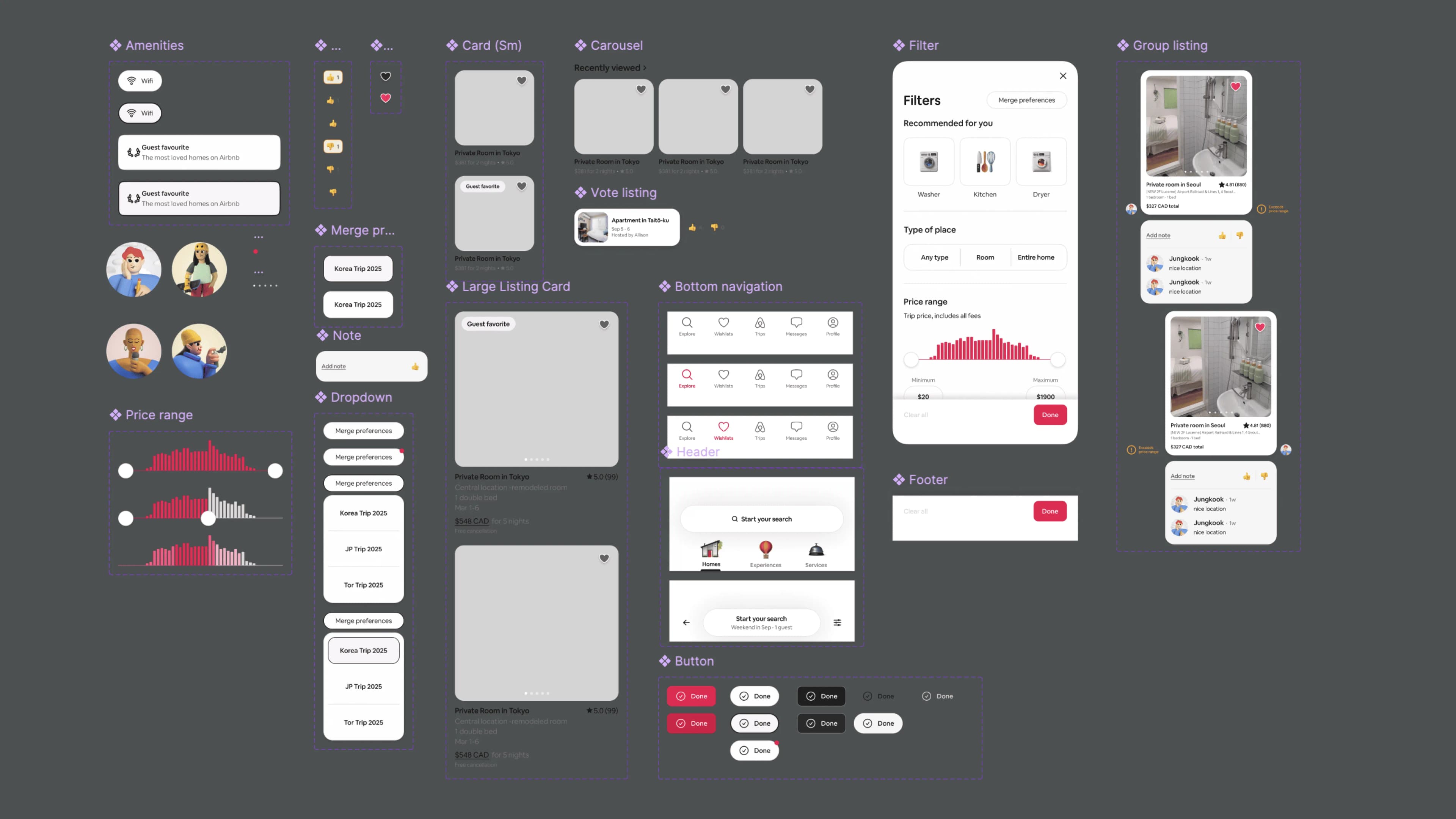 Airbnb design system study — slide 1