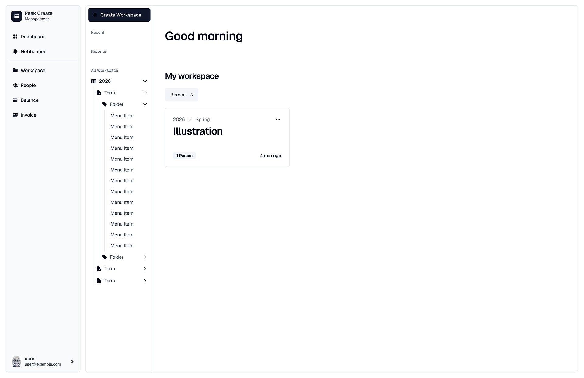 First iteration wireframes — draft 1