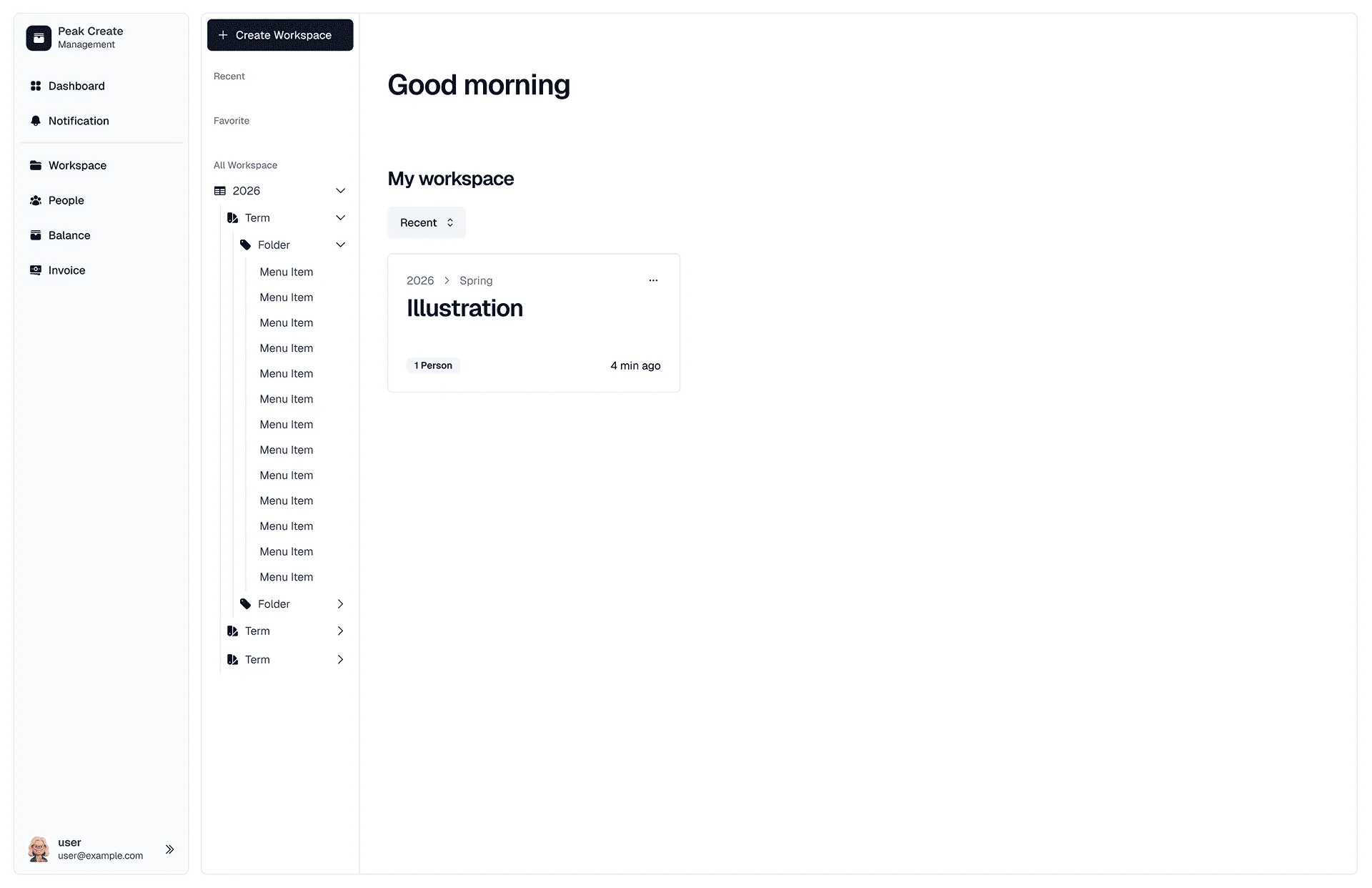 First iteration wireframes — draft 1
